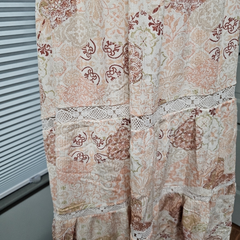 Wallflower Dusty Pink Bohemian Tiered Dress - Picture 2 of 6
